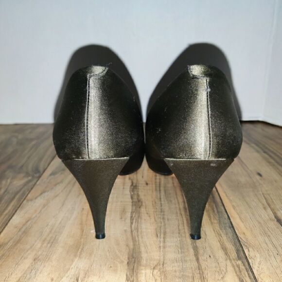 Allure Women's Army Green Pumps Size 8 High Heel Career Pointed Toe Party. They - Picture 2 of 8